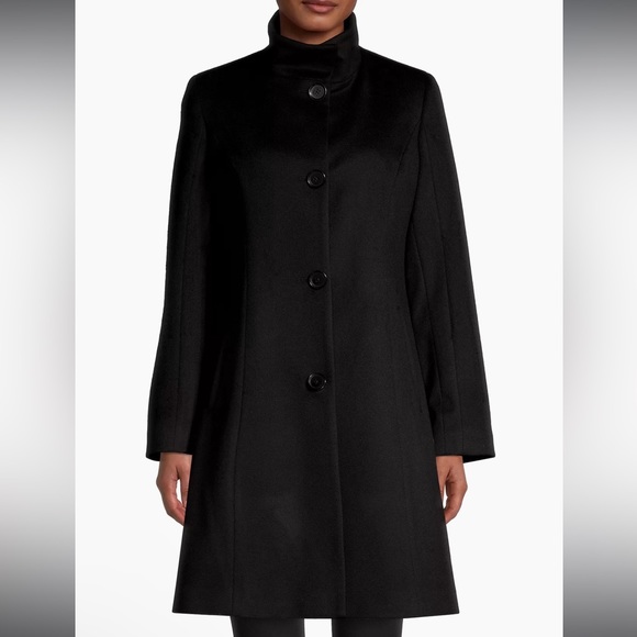 Sofia Cashmere Funnel Neck Coat - Picture 6 of 9